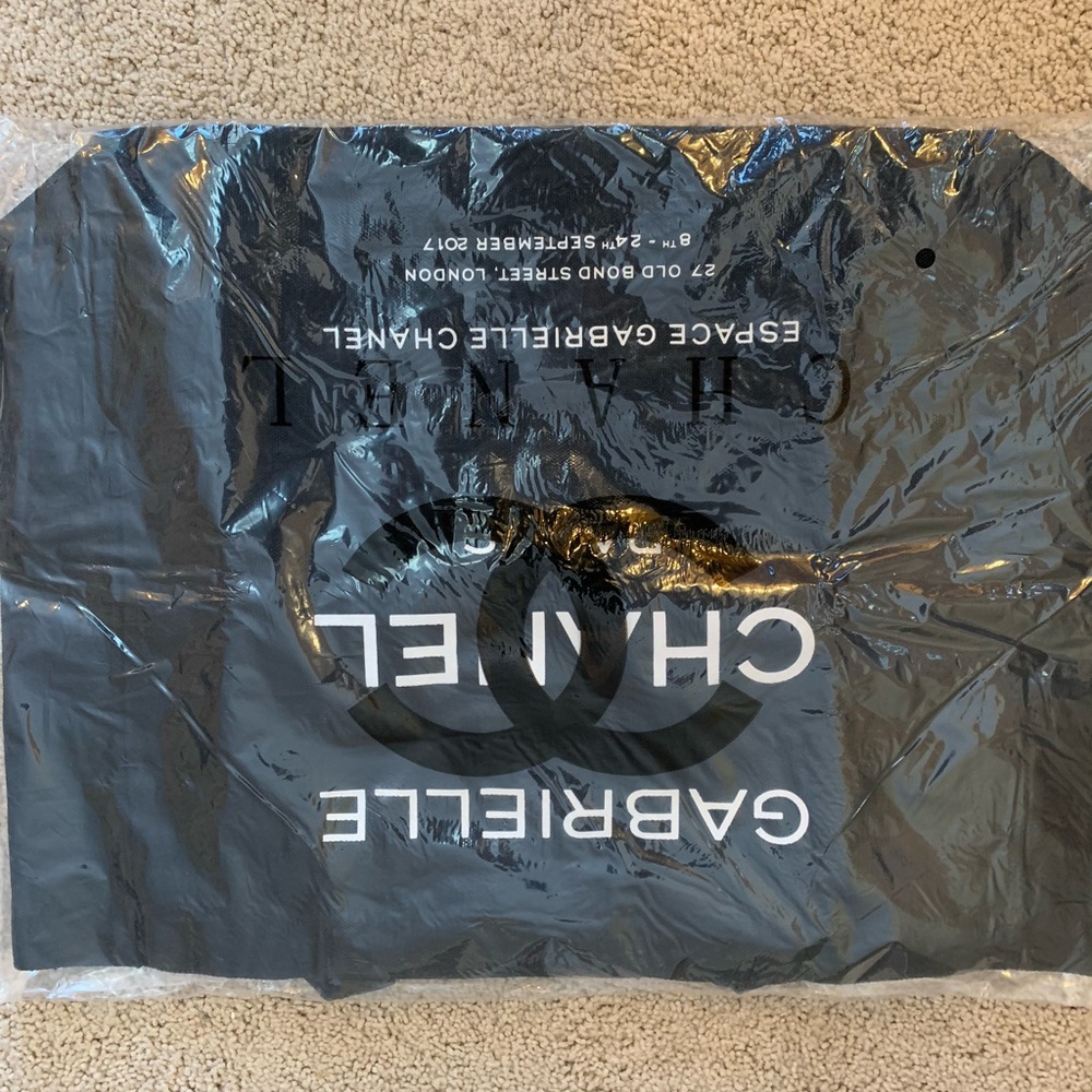 Chanel Gabrielle Black Canvas Tote
